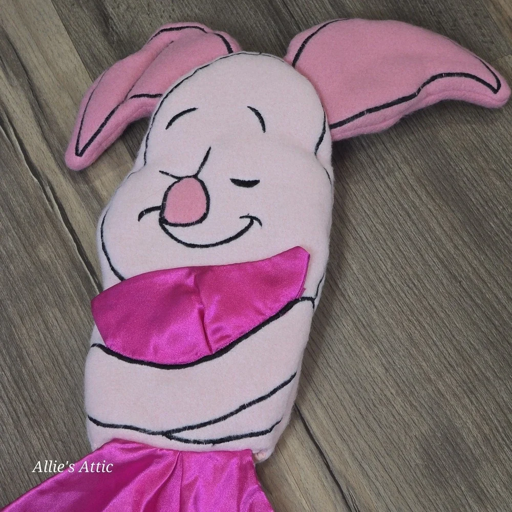 Piglet Baby Lovey Security Blanket Satin Winnie The Pooh Disney Pink Plush Toy